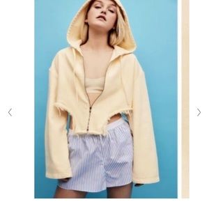 Worn 1x ZARA Yellow Crop Hoodie